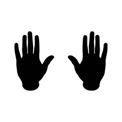 Human hands icon vector