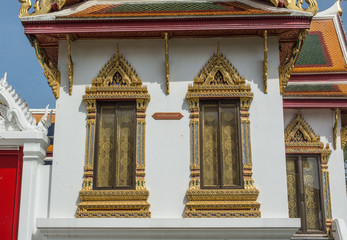 Naklejka premium Wat Benchamabophit is a Buddhist temple known as the marble temple in Bangkok Thailand