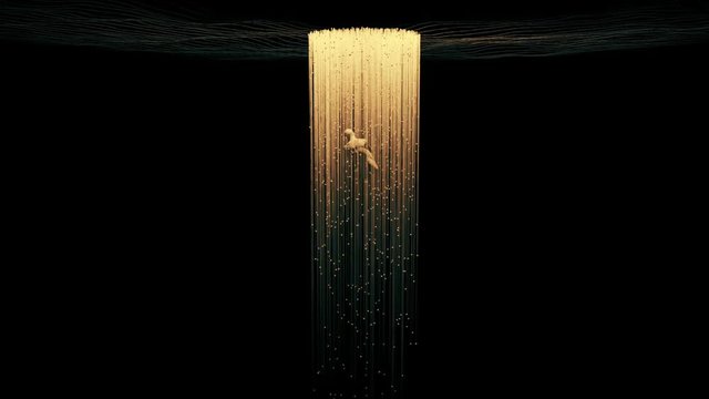 free-fall to the bottom