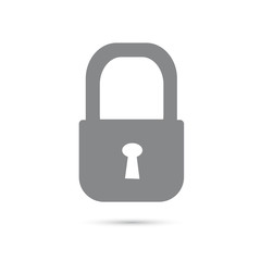 Icon lock gray on a white background