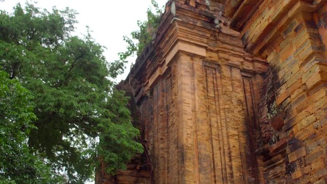 Old Brick cham towers in Nha Trang, landmark Vietnam. Asia Travel concept. Journey through Vietnam Concept.