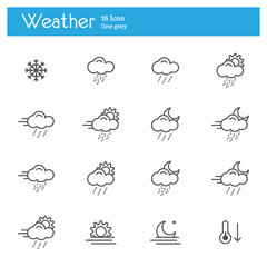 Meteorology icons,  weather icons