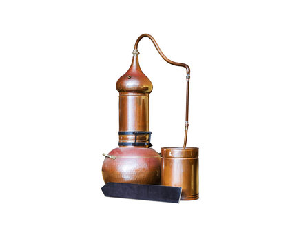 Alembic Copper - Distillation apparatus employed for the distillation of alcohol, essential oils and moonshine. 
