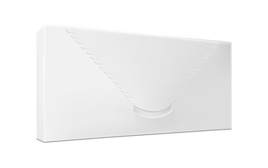 Blank horizontal paper box for chocolate, snacks and medicine