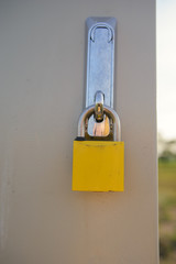 Electric cabinet with padlock