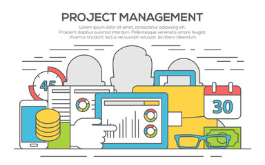 Project management business concept.
