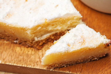 Pie. Sweet cupcake. Bakery products. Celebration. Tasty dessert.