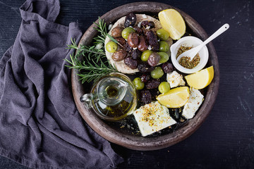 Greek Meze  - olives and Feta