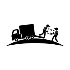 Delivery and logistics icon vector illustration graphic design