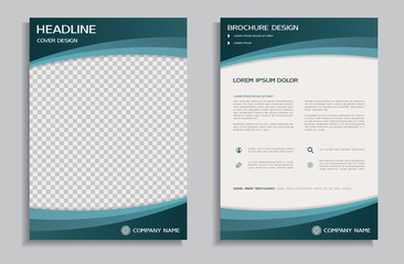 Flyer design template, front and back brochure page 