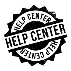Help Center rubber stamp. Grunge design with dust scratches. Effects can be easily removed for a clean, crisp look. Color is easily changed.