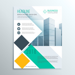 stylish business brochure flyer template with abstract geometric