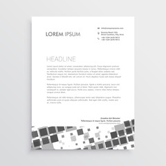 abstract mosaic letterhead design template