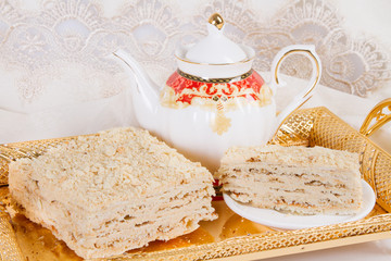 The cake of puff pastry