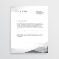 business letterhead design template in gray shade