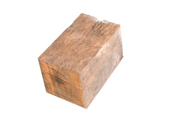 Rectangular timber isolate on white back ground