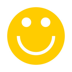 Happy Smiley Smiling Face Flat Style
