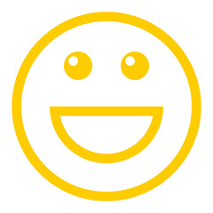 Happy Smiley Smiling Face Flat Style