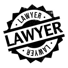 Lawyer rubber stamp. Grunge design with dust scratches. Effects can be easily removed for a clean, crisp look. Color is easily changed.