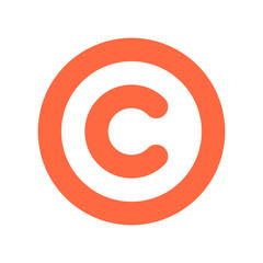Fototapeta premium Copyright Symbol or Sign Flat Icon