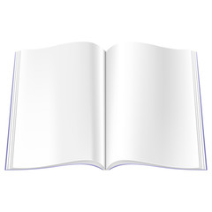 Empty Magazine Spread with Blank Journal Pages