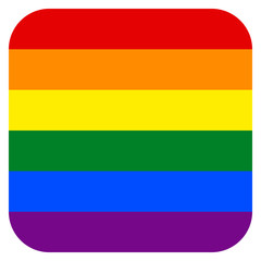 Rainbow Flag in Square Shape