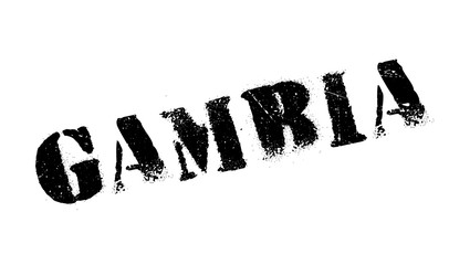 Gambia stamp. Grunge design with dust scratches. Effects can be easily removed for a clean, crisp look. Color is easily changed.