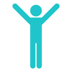 Man Sign Raised Hands