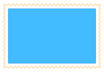 Empty Rectangle Postage Stamp