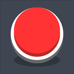 3D Flat Blank Circle Web Internet Button