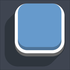 Flat Blank Square Web Internet Button