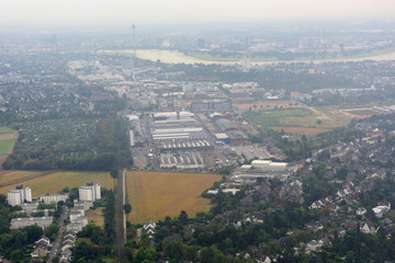 Fototapeta premium anflug flughafen düsseldorf