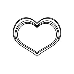 Heart and love ornament icon vector  illustration  graphic design