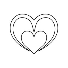 Heart and love ornament icon vector  illustration  graphic design