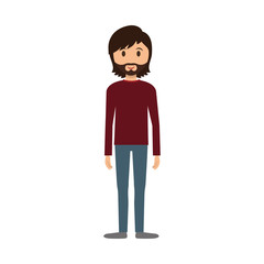 Man cartoon isolated icon vector illustration graphic design
