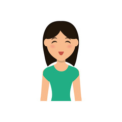 Woman cartoon isolated icon vector illustration graphic design