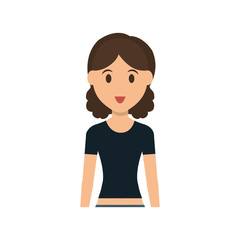 Woman cartoon isolated icon vector illustration graphic design