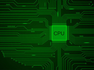 cpu abstract technology. Vector illustration.