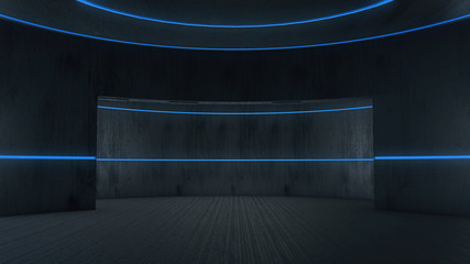 Obraz premium empty room with light glow,abstract space.3D rendering 