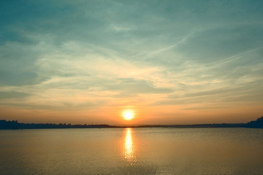 sky sunset background © sawitreelyaon