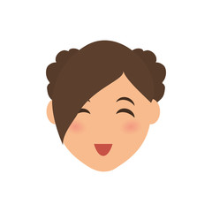 woman face cartoon icon vector illustration graphic design