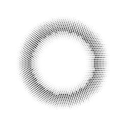 abstract halftone circle background. black design element