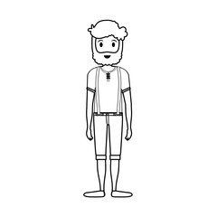Man cartoon isolated icon vector illustration graphic design