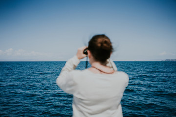 Fototapeta premium binoculars on the ocean