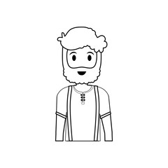 Man cartoon isolated icon vector illustration graphic design