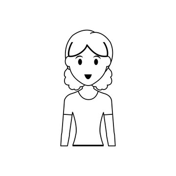 Woman cartoon isolated icon vector illustration graphic design