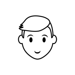 Man face cartoon icon vector illustration graphic design