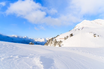 Fototapeta na wymiar Winter scenery of Obertauern ski resort, Austria