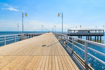 Papier Peint photo autocollant La Baltique, Sopot, Pologne View of Jurata pier in sunny summer day, Baltic Sea, Poland