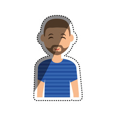 Man cartoon isolated icon vector illustration graphic design